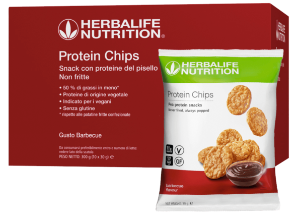 herbalife nutrition - Protein chips Barbecue )10pz x 30g)