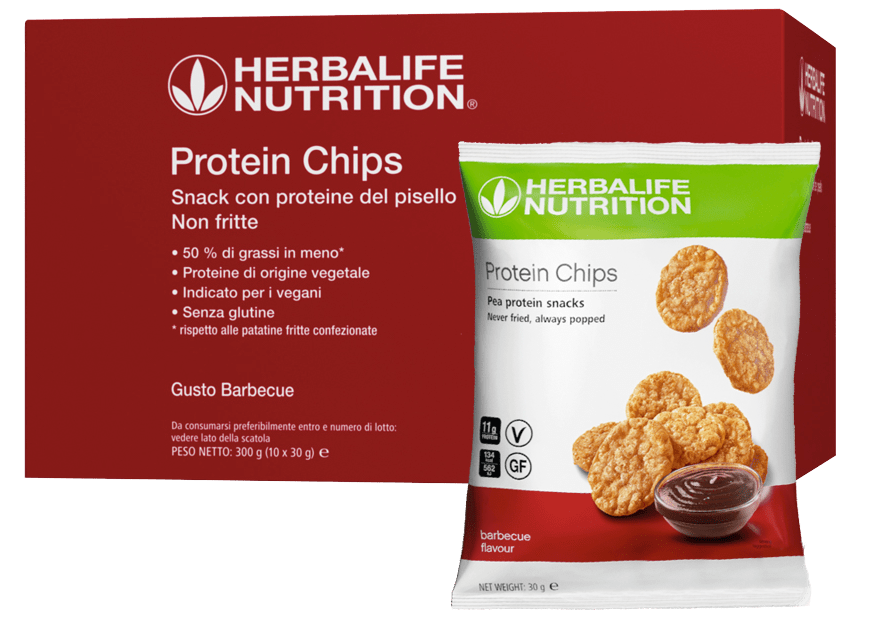 herbalife nutrition - Protein chips Barbecue )10pz x 30g)