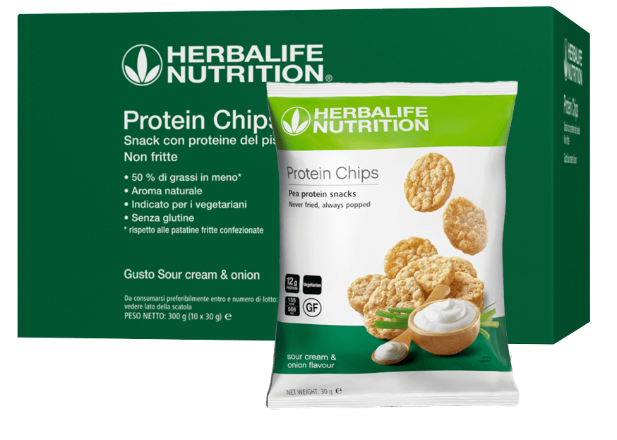 herbalife nutrition - Protein chips Sour cream & onion - (10pz x 30g)