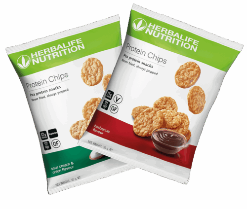 Protein Chips Herbalife gusti Barbecue e Erba cipollina - Snack proteico vegano