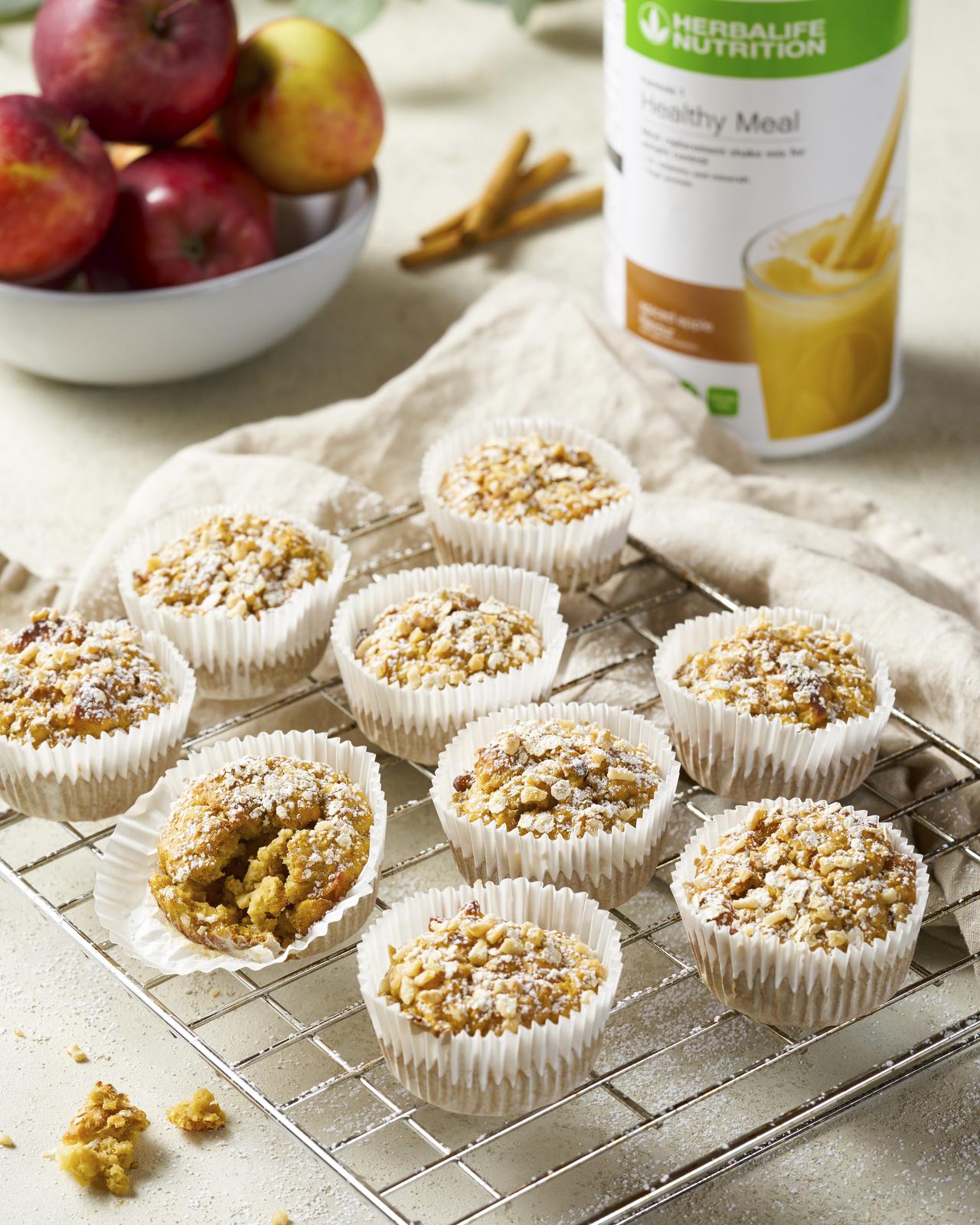 Muffin proteici alla mela speziata