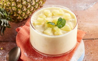 Mousse ananas, cocco e lime