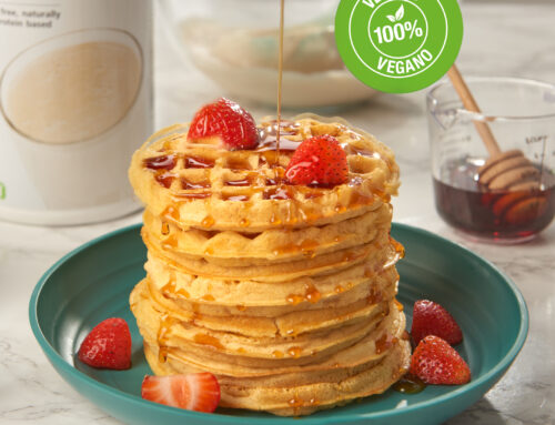Waffle vegano con sciroppo